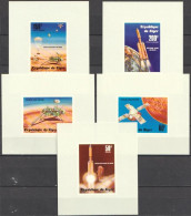 Niger 1976, Space, Mars Mission, 5BF Proofs - Afrika