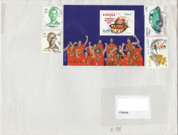 Espagne 2006 Champion Du Monde Basketball Sur Lettre Voyagée Spain Basket Ball Real Travelled Letter - Basketbal