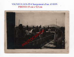 VIGNEULLES-55-GARE-Chargement D'un AVION-PHOTO Allemande-Guerre-14-18-1 WK-Militaria-Aviation-Fliegerei - Vigneulles Les Hattonchatel