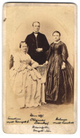 Fotografie Guido Mägerlein, Chemnitz, ältere Frau Ernestine Nebst Ottomar Und Helena Sternkopf, 1875  - Anonieme Personen