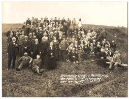 2 Fotografien Unbekannter Fotograf, Ansicht Adorf, Gruppenbild Am 1. Familientag Der Familie Bangert Am 25.6.1933  - Orte