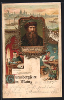 AK Mainz, 500jährige Gutenbergfeier, 1400-1900, Johann Gutenberg Portrait  - Other & Unclassified