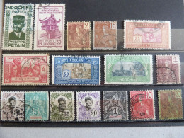 COLONIES FRANCAISES- INDOCHINE LOT DE TIMBRES TOUS DIFFERENTS - Usati