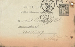 E656  Entier Postal Carte Lettre BRASSEUR AUXERRE - Voorloper Kaarten