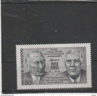 RFA 1988 De Gaulle Et Adenauer Yvert 1183, Michel 1351 NEUF** MNH Cote Yv 2,80 Euros - Unused Stamps