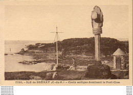 D22  ILE DE BREHAT  - Croix Antique Dominant Le Port Clos - - Ile De Bréhat