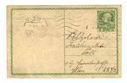 Österreich, 1914, Korresp.karte Mit Eingedr. 5Heller Frankatur, Stempel Von Wien (13194W) - Postkarten