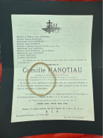 Monsieur Camille Hanotiau Bachelier Philosophie Selon St Thomas Univ Louvain *1892 Ecaussines-d’Enghien +1918 Ecaussines - Décès