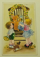 A Game With A Teddy Bear-postmark Bad Kissingen, Germany 1942. - Scènes & Paysages