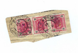 Österreich, 1905,, Paar+ Einzelstück MiNr.89 A. Briefstück, Stempel "Prosenitz/Prostenov" (13205E) - Used Stamps