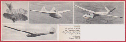 Planeurs. Aviation. Planeur De Lilienthal, Aile Volante De Fauvel, Le "Fouga" CM71, Breguet 901-02. Larousse 1960. - Historical Documents