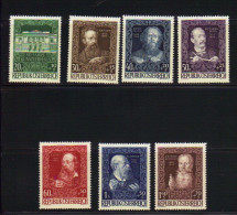 Österreich, 1948, Satz "80 Jahre Künstlerhaus" Kompl., Postfrisch, MiNr.878-884 (13219E) - Unused Stamps