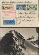 Svizzera 1933 - Primo Volo Aliante Zurigo-Milano Del 13-02-1933 - Cartolina Raccomandata - Marcofilie