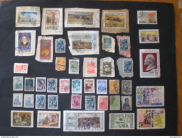 RUSSIA Russland Россия Russie Stock Mix Lot Interessant Fragment Obliterè + 9 SCANNERS - Collections