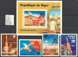 Niger 1979, Space, Mars Mission, Overop. Red, 4val+BF - Niger (1960-...)
