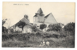 Cpa. 28 SOREL (ar. Dreux) L"Eglise (animée) Ed. G. Foucault - Sorel-Moussel