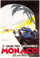 P-24-EM.-2822 : REPRODUCTION MODERNE  AFFICHE 5° GRAND PRIX DE MONACO 1933 - Grand Prix / F1