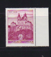 Österreich, 1963, Freimarke Bauwerke, 20S Nominale, Postfrisches Randstück, Mi.1128 (13224E) - Neufs