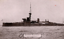 British Bulwarks HMS Colossus Real Photo WW1 Ship Postcard - Krieg