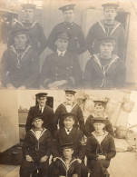 HMS Achilles 2x Antique War Sailor WW1 Crew Ship Postcard S - Krieg
