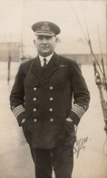 Military War Sea Ship Captain WW1 Signed Old Postcard - Warships