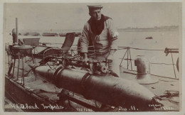 Whitehead Torpedo Military Sailor War Ship Old Southsea RPC Postcard - Krieg