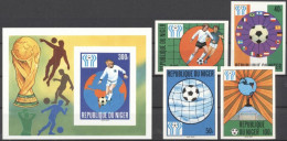 Niger 1978, Football World Cup In Argentina, 4val +BF IMPERFORATED - 1978 – Argentina