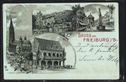 Mondschein-Lithographie Freiburg I. Br., Kaufhaus, Münster Und Waldsee  - Freiburg I. Br.