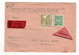 1948, Wertbrief über "243 RM" Per Nachnahme Von MINDELHEIM. Seltene Verwendung - Brieven En Documenten