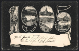 AK Erfurt, Rathaus, Kaiserl. Hauptpostamt, Regierungsgebäude, Jahreszahl 1905  - Erfurt