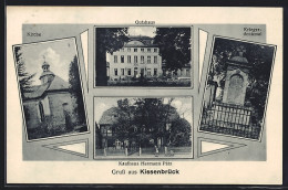AK Kissenbrück, Kaufhaus Hermann Pätz, Gutshaus, Kriegerdenkmal, Kirche  - Sonstige & Ohne Zuordnung