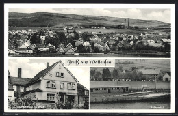 AK Wallensen, Geschäftshaus Kirchhoff, Badeanstalt, Panorama  - Sonstige & Ohne Zuordnung