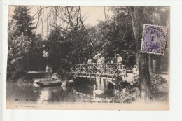 CP 37 TOURS Jardin Des Prebendes D'Oé Les Cygnes Au Pont Du Haut (Timbre Et Obliteration Belge) Gouvernement En Exil - Tours