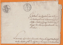 10  RILLY SAINTE SYRE  Document De La Mairie  Le 1er Mars 1825  Extrait Des Registres Des Actes De Naissance - Documents Historiques