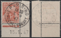 FRANCE Taxe 83 (o) Gerbes De Blé Légende Timbre Taxe Date Du 15.1.47 15 Janvier 1947 + Cachet Paris Rochechouart - 1940-1949