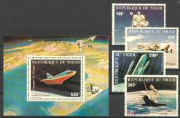 Niger 1981, Space Shuttle, 4val +BF - Niger (1960-...)