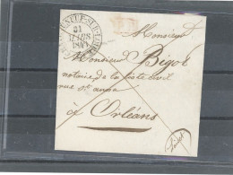 43  CHATEAUX-SUR-LOIRE / LSC EN PORT PAYÉ POUR ORLÉANS - CàD TYPE 13 DU 31 MARS 1840 + PP ROUGE - 1801-1848: Précurseurs XIX