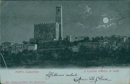 POPPI ( AREZZO ) IL CASTELLO - EFFETTO DI LUNA - FOTO BARONCINI - SPEDITA 1902 (20936) - Arezzo