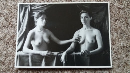 CPM PHOTO DIANA ET MARLO 1981 DETOURNEMENT TABLEAU ART ED ART UNLIMITED 2 FEMMES SEINS NUS SE TOUCHANT LE SEIN - Photographs