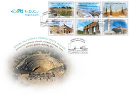 Turkey, Türkei - 2020 - Tourism, Sea Turtle & Patara Themed Definitive Stamps - FDC - FDC