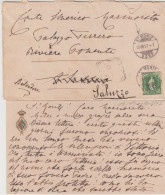 Autografo Su Cartoncino Viaggiato In Cover  Da Dorf ( St. Moriz ) A Salluzzo, Da Maria Letizia Bonaparte 19 Agosto 1897 - Royal Families