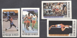 Niger 1980, Olympic Games In Moscow, 4val IMPERFORATED - Leichtathletik