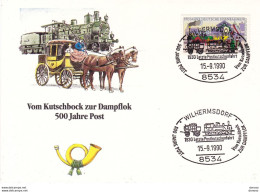 ALLEMAGNE RFA  1985 150 Jahre Deutsche Eisenbahn Trains - Storia Postale