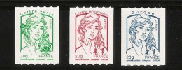 2013 - Série Autoadhésifs  N° 862 à 864  MARIANNE DE CIAPPA 3 Valeurs NEUFS** LUXE MNH - Unused Stamps