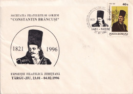 A24802 -  Tudor Vladimirescu Revolutionar Lider Gorjeni Philatelist Society, Tragu-Jiu Postal Cover Romania 1996 - Lettres & Documents
