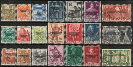 Suisse 1944: IV COURIER DU BUREAU INTERNATIONAL DU TRAVAIL (BIT) Zu+Mi-N° 63-83 Avec ⊙ GENÈVE (Zu CHF 110.00) - Dienstzegels