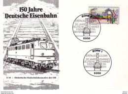 ALLEMAGNE RFA  1985 150 Jahre Deutsche Eisenbahn Trains - Brieven En Documenten