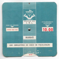 Portugal Lisboa Disque Inspection Stationnement Voiture Lisbonne 1960 Lisbon Parking Inspection Disc - Autres & Non Classés