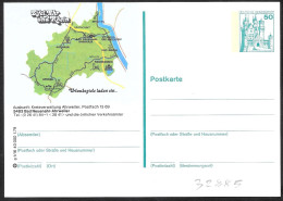 Germania/Germany/Allemagne: Intero, Stationery, Entier, Mappa, Map, Carte - Aardrijkskunde