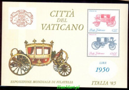 Vatican City 1985 Mi Block 8 MNH  (ZE2 VTCbl8) - Kutschen